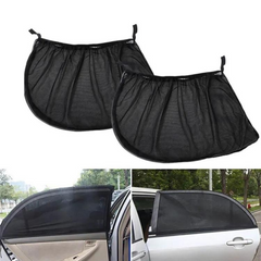 2 Pieces Foldable Dark Sun Shades For Suzuki Cultus Old Shape (Dark Black) - 2 Pieces
