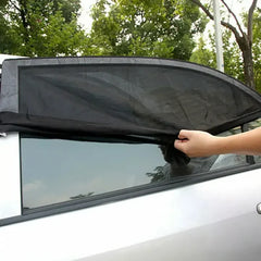 2 Pieces Foldable Dark Sun Shades For Suzuki Cultus Old Shape (Dark Black) - 2 Pieces