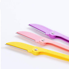 Pack of 3 Feather Flamingo Facial Razor for Face Eyebrows & Body shaving Facial Touch-up Razor