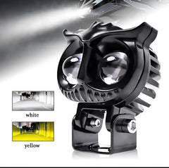 OWL Shape Fog Yellow-White & Flash light Low & High Beam Owl Plastic Body